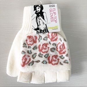Capelli of New York  Flip Top Floral Gloves